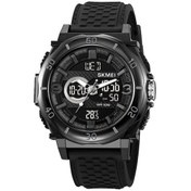 Resim Sones Olevs 2871 Erkek Çok Fonksiyonlu Spor Kronograf Işıklı Kuvars Saat Siyah + Gül Altın 