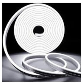 Resim Neon Led 12 V Beyaz Renk 1 Mt Şerit Led Trafolu Tak Fişe Calistir 