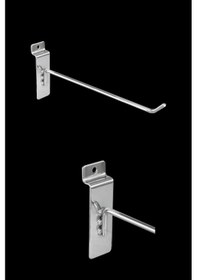 Resim Kanallı Pano Kancası 20 Cm Yüksek Kalite Lüks Krom Kaplama Raf Askısı Raf Kancası Mağaza Düzenleme 100 Adet 