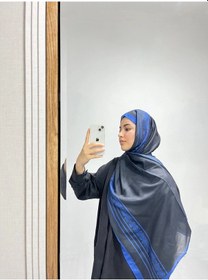Resim Modakaşmir Aminenesil Etnik Düz Lacivert Saks Renk Şal K.lacivert 