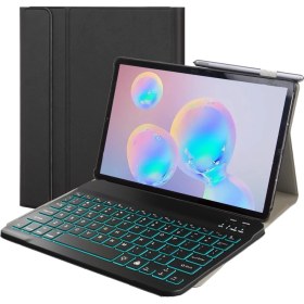 Resim Zsykd Galaxy Tab A7 T500 / T505 Klavye Deri Kılıf (Yurt Dışından) 