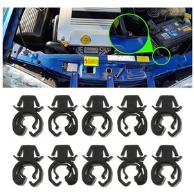 Resim Lasonstiges 10 Adet Araba Kaput Çubuk Kaput Destek Prop Kal Klipleri Kelepçe Tutucu Vauxhall Opel Astra G Zafira A Omega B Combo C Toka Araba Için 