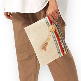Resim Ibiza Clutch - Naturel 