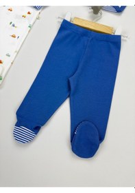 Resim Sezgibaby Kale 4'lü Erkek Bebek Tulum Çoklu Set Mavi 