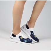 Resim Gezegen Desenli Aynalı Streç Ortopedik Spor Ayakkabı Mavi 