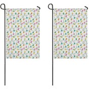Resim Noel Desenli 2 Li Bahçe Bayrağı Seti, Çift Taraflı 12x120 İnç Açık Alan İçin 12+ 