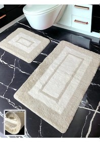 Resim Turka Taş 2li Banyo Paspası 60x100 50x60 Cm Taş 