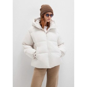 Resim Mavi Loose Fit Kapüşonlu Kadın Şişme Mont (M1110199-83746) 