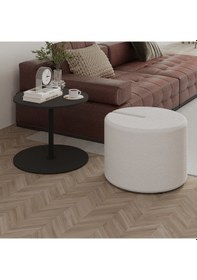 Resim Vexana Puflu Yan Sehpa Saklanabilir Puflu Servis Sehpası Antrasit 