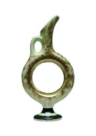 Resim E38 El İşçiliği Halkalı Çini Vazo 30 15 Cm - 6422 Çok Renkli 