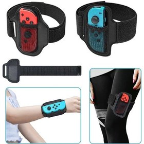 Resim Switch Joycon Yüzük Bacak Kayışı İçin Ayarlanabilir Elastik Bant 