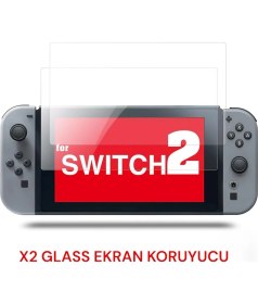 Resim Crk Tech Nintendo Switch 2 Uyumlu Premium Safir Nano Glass Ekran Koruyucu (2'li Set) 