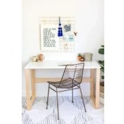 Resim Aksöz Tasarım Ahşap Çalışma Masası ,beyaz Masa 