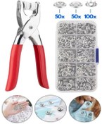 Resim Özasya AVM 200 adet Paslanmaz Çelik Çıtçıt ve Pense Seti Metal Çıt Çıt Makinesi 