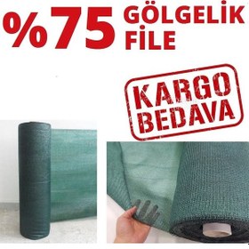 Resim %75 Gölgelik File 6M X 30M Bahçe Çit Örtüsü Meyve Ağacı Örtüsü 