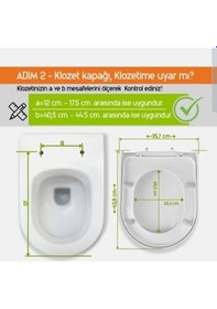 Resim Nevora Klozet Kapağı Termoplastik Yavaş Kapanan Yarım Daire Formlu 
