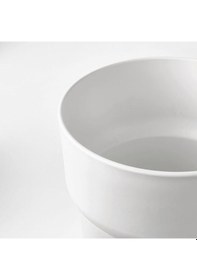 Resim Yer Saksısı Kalın Plastik, Beyaz Saksı 24 Cm ,Kalın-Bitki Saksısı Deliksiz İç*Dış Mekan 