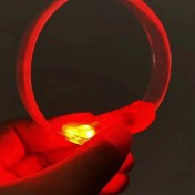Resim 3 Modlu Pilli LED Işıklı Esnek Parti Bilekliği Kırmızı 
