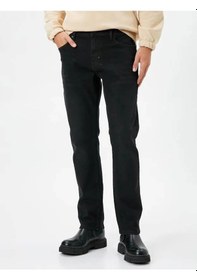 Resim Koton Erkek Jean Pantolon Siyah 4wam40009nd Straight Chadwıck 24ky59000010 Y5901 