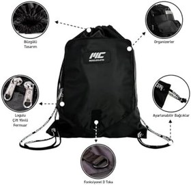 Resim MuscleCloth Sackpack Spor Çanta Siyah 