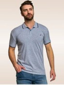 Resim Plover Büyük Beden Pamuklu Düğmeli Polo Tişört 153375545 Açık Gri 