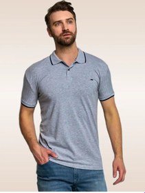 Resim Plover Büyük Beden Pamuklu Düğmeli Polo Tişört 153375545 Açık Gri 