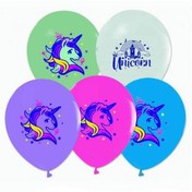 Resim Balonevi Balon Unicorni Baskılı Pastelı 4+1 100 LÜ 