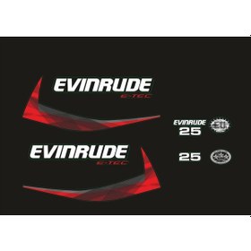Resim Evinrude 25 Hp Tekne Sticker Etiket Modeli 