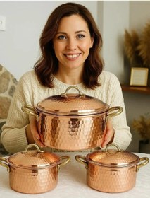 Resim Bakır Tencere 26 Cm Bakır 