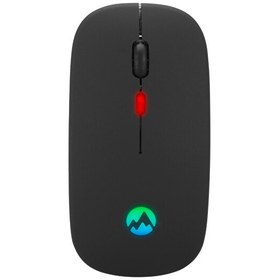 Resim SM-BT11 USB 2in1 Bluetooth 2.4 GHz Şarj Edilebilir Siyah Kablosuz Mouse 