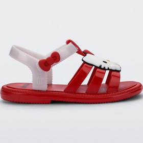 Resim Mini Melissa Hip + Hello Kitty Kırmızı Kız Bebek & Çocuk Sandaleti | 22-30 Numara | Melflex® Vegan | İkonik Kokulu - 2 