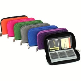 Resim 22 Yuvalı Hafıza Kartı Düzenleyici Cüzdan - Dayanıklı Polyester, CF/SD/Micro SD/SDHC/MS/DS Kartları & Aksesuarları için Yumuşak Kabuk Saklama Torbası 