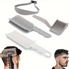 Resim 1/2/3/4 adet Profesyonel Saç Kesme Kombinasyonu Seti, 1" 3mm Kıvrılmış Jilet, Ayarlanabilir Kesme Kılavuzu ve Boyun Şekillendirme Şablonu - Ergonomik Tasarım, Ev ve Salon Kullanımı İçin Uygun, Kolay Dokulu Saç Bakımı | Kıvrılmış Jilet Kombinasyonu | Ayarlanabilir Kesme Kılavuzu, Saç Kesme Araçları 