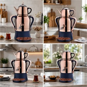 Resim Korkmaz Hanedan Rosegold 2000 W Elektrikli Semaver 