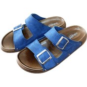 Resim Esem 3769-0001 Erkek Tokalı Yazlık Comfort Terlik Kot Mavi Siyah 