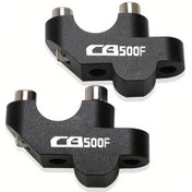 Resim Hightower Honda Cb500f Cb500x 22mm Motorcycle Riser Handlebar Clamp - Siyah Alüminyum 