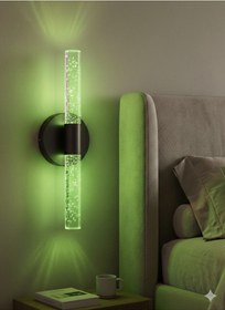 Resim Bhbackhome Bubbleflux Large Şık Tasarım Modern Ledli Aplik 51 Cm Siyah Rgb Elektrikli Kumandalı Siyah 