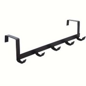 Resim 1 Modern Over-the-Door Hook Rack, 5-Hook Wall Mount Organizer - Kolay Kurulum, Havlular, Giysiler, Mont, Şapkalar ve Pijamalar için İdeal - Şık ve Pratik Depolama Çözümü, Giysi Düzenleyici Depolama 