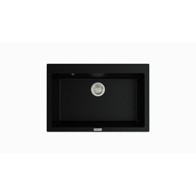 Resim Polex Cristal Lux Granit Eviye P x 76 Siyah 