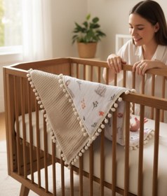Resim grow with muslin %100 Pamuk Çok Amaçlı Çift Katlı Müslin Battaniye (80X100) 