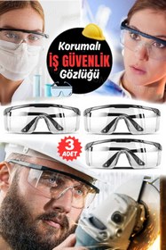 Resim Genel Markalar 3 Adet Airsoft & Paintball Göz Koruma Çok Amaçlı Güvenlik İnşaat Hırdavat Gözlüğü Laboratuvar Gözlük 