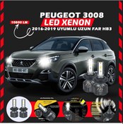 Resim Peugeot 3008 2016-2019 Uzun Far Uyumlu Şimşek Etkili Led Xenon Premium Series Hb3 