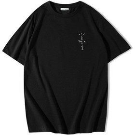 Resim Brz Collection Unisex Oversize Travis Scott Cactus Jack Fort T-shirt Siyah 