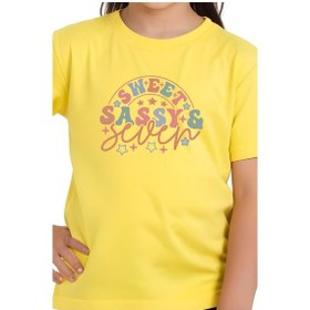 Resim Fyk Kids Kız Çocuk Sweat Sassy Baskılı Tişört Sarı 