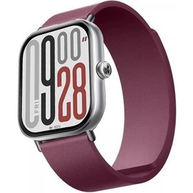 Resim Akıllı Saat Deri Kordon - Ahududu - Manyetik Kona - Watch X Um36056-1 Yurt Dışından 