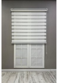 Resim Zebra Stor Perde Dar Plise Güneşlik Perde Beyaz Beyaz 