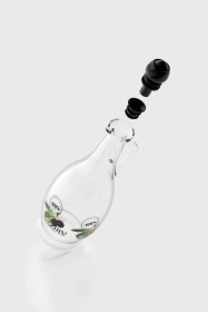Resim Renga Kibele Desenli 750 Ml Siyah Kapaklı Cam Yağlık 152044 Siyah 