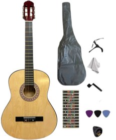 Resim Sazhane Naturel 4/4 Sap Ayarlı Klasik Gitar Seti(Kılıf-Pena Dahil) 
