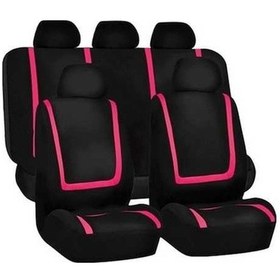 Resim Wondernest Evrensel Araba Koltuğu Kapağı Polyester Kumaş 9 Parça Set Pembe Araç İç Aksesuarları 