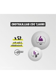Resim markentegra Üstün Kaliteli 3 Yıldız Masa Tenisi Topları - 12'li Paket 